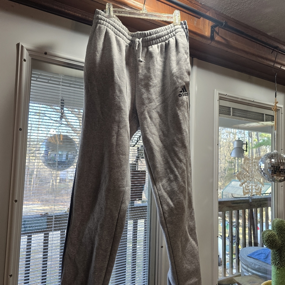 Adidas Men's Heather Gray Joggers